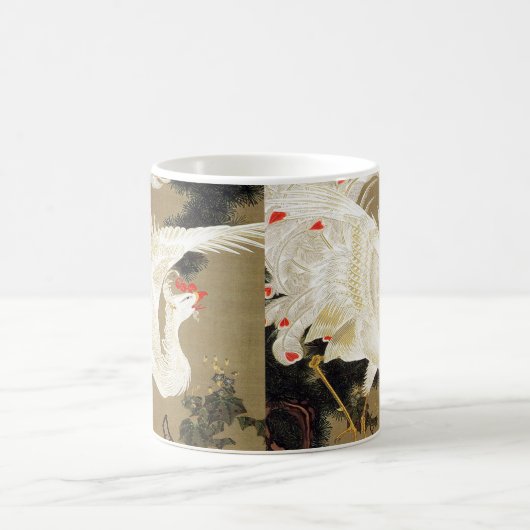Old Pine Tree und White Phoenix von Ito Jakuchu Kaffeetasse (Mittel)