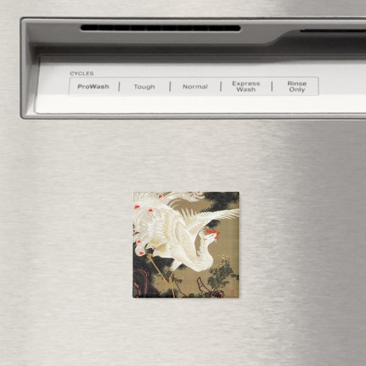 Old Pine Tree und White Phoenix von Ito Jakuchu Magnet (In Situ (Geschirrspüler))