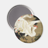 Old Pine Tree und White Phoenix von Ito Jakuchu Magnet (Vorderseite/Rückseite)