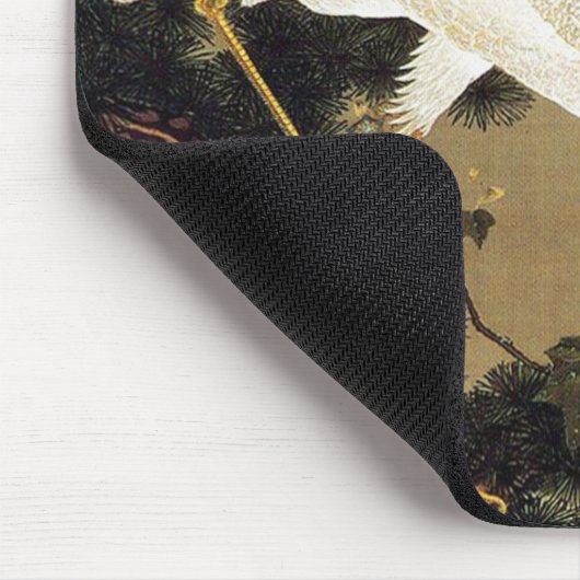 Old Pine Tree und White Phoenix von Ito Jakuchu Mousepad (Ecke)