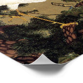 Old Pine Tree und White Phoenix von Ito Jakuchu Poster (Ecke)