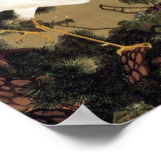 Old Pine Tree und White Phoenix von Ito Jakuchu Poster (Ecke)