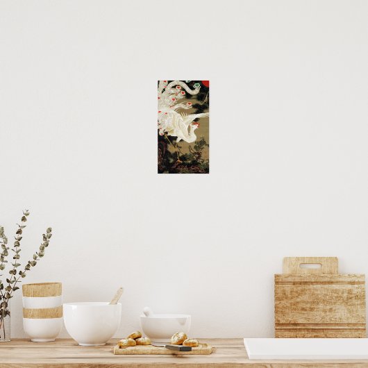 Old Pine Tree und White Phoenix von Ito Jakuchu Poster (Küche)
