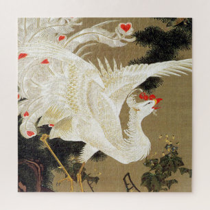 Old Pine Tree und White Phoenix von Ito Jakuchu Puzzle