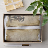 Old Pirate Map Pirate the Caribbean Decoupage Seidenpapier (Geschenk)