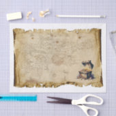 Old Pirate Map Schatztruhe Brustkompass Decoupage Seidenpapier (Handwerk)