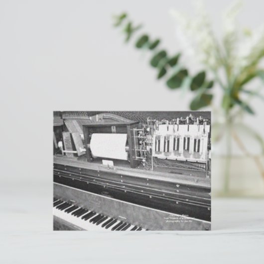 Old Player Piano Postkarte (Stehend Vorderseite)