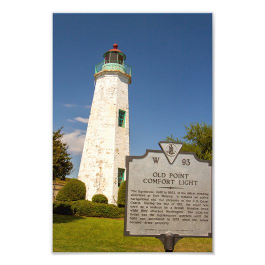 Old Point Comfort Lighthouse Fotodruck (Vorne)