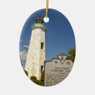 Old Point Comfort Lighthouse Keramik Ornament