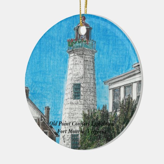 Old Point Comfort Lighthouse Keramikornament (Links)