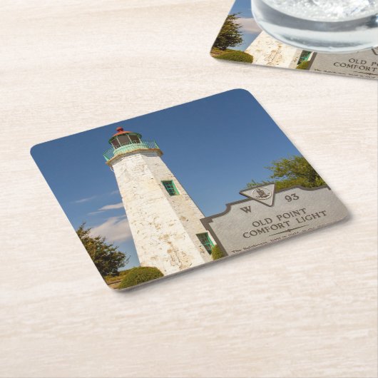 Old Point Comfort Lighthouse Rechteckiger Pappuntersetzer (angewinkelt)