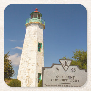 Old Point Comfort Lighthouse Rechteckiger Pappuntersetzer
