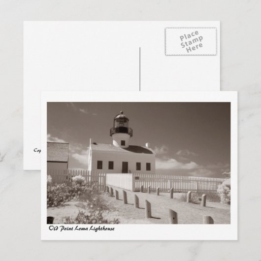 Old Point Loma Lighthouse, II Postkarte (Vorne/Hinten)