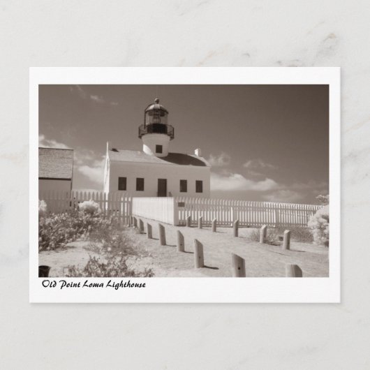 Old Point Loma Lighthouse, II Postkarte (Vorderseite)