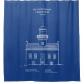 Old Point Loma Lighthouse - Kalifornien - AD Duschvorhang (Vorderseite)