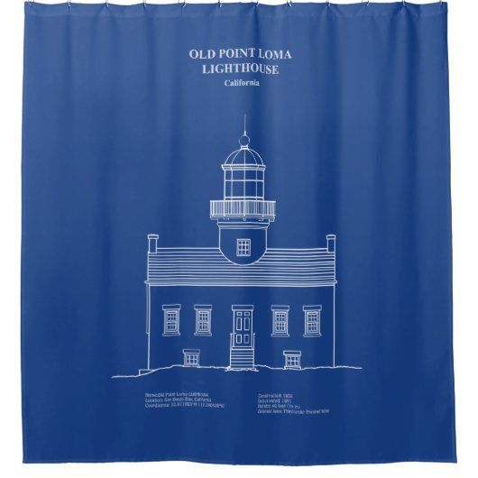 Old Point Loma Lighthouse - Kalifornien - AD Duschvorhang (Vorderseite)