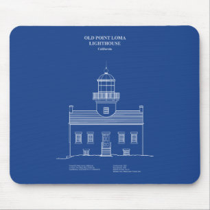 Old Point Loma Lighthouse - Kalifornien - AD Mousepad