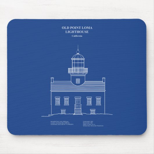 Old Point Loma Lighthouse - Kalifornien - AD Mousepad (Vorne)