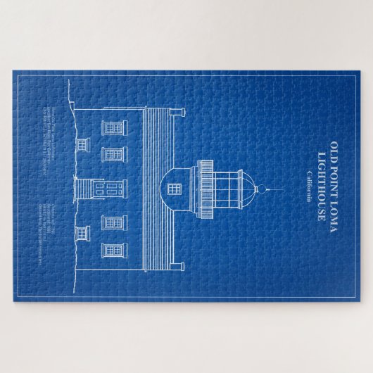 Old Point Loma Lighthouse - Kalifornien - AD Puzzle (Horizontal)