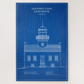Old Point Loma Lighthouse - Kalifornien - AD Puzzle (Vertikal)