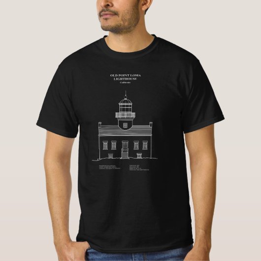 Old Point Loma Lighthouse - Kalifornien - AD T-Shirt (Vorderseite)
