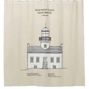 Old Point Loma Lighthouse - Kalifornien - SBD Duschvorhang