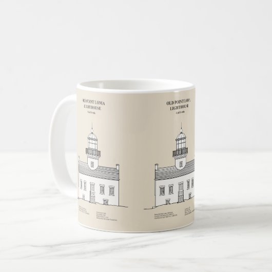 Old Point Loma Lighthouse - Kalifornien - SBD Kaffeetasse (Vorderseite Links)