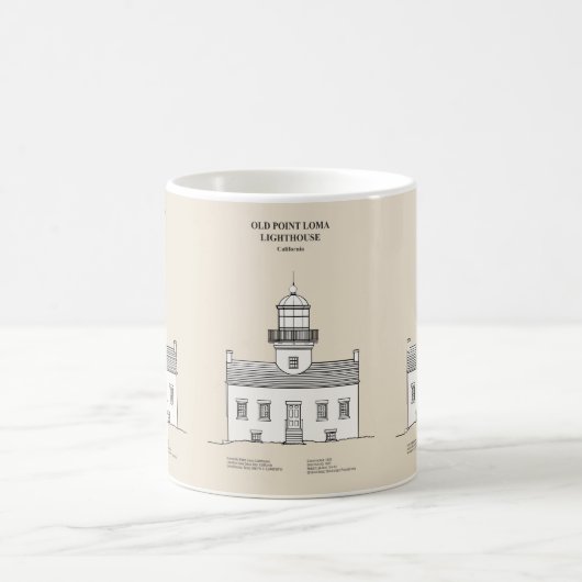 Old Point Loma Lighthouse - Kalifornien - SBD Kaffeetasse (Mittel)