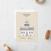 Old Point Loma Lighthouse - Kalifornien - SBD Mitteilungskarte (Vorderseite/Rückseite Beispiel)