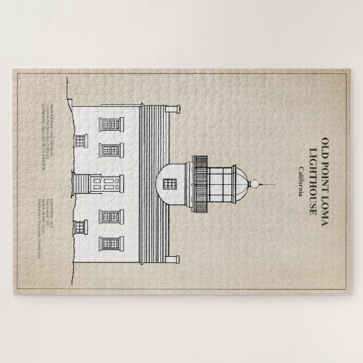 Old Point Loma Lighthouse - Kalifornien - SBD Puzzle (Horizontal)