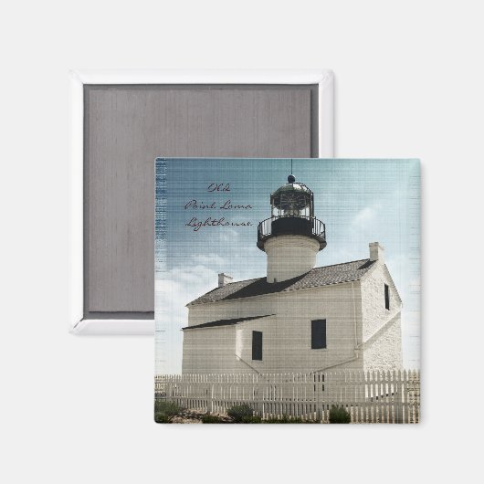 Old Point Loma Lighthouse Magnet (Vorderseite/Rückseite)