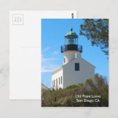 Old Point Loma Lighthouse Postkarte (Vorne/Hinten)