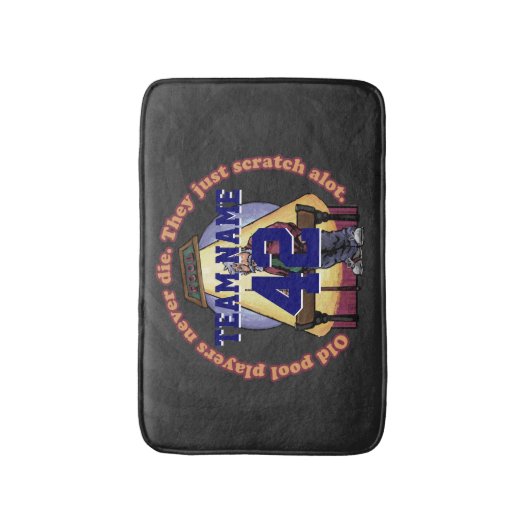 Old Pool Player Badematte (Vorderseite Vertikal)