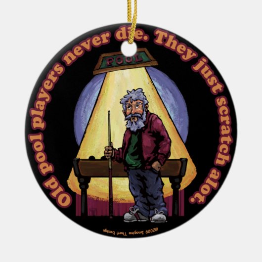 Old Pool Player Keramikornament (Vorne)
