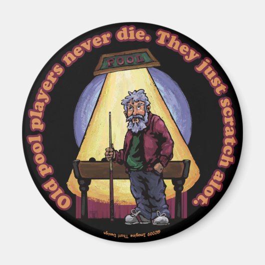 Old Pool Player Magnet (Vorne)