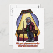Old Pool Player Postkarte (Vorne/Hinten)