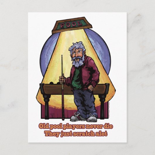 Old Pool Player Postkarte (Vorderseite)
