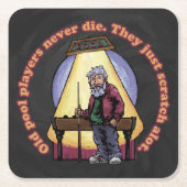 Old Pool Player Rechteckiger Pappuntersetzer (Vorderseite)