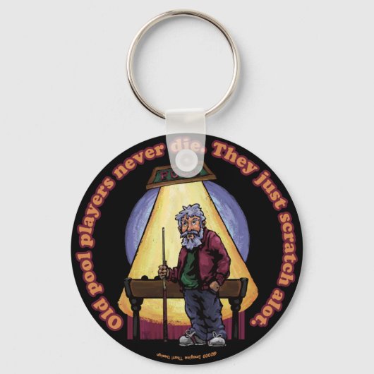 Old Pool Player Schlüsselanhänger (Vorderseite)