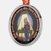 Old Pool Player Silbernes Ornament (Links)