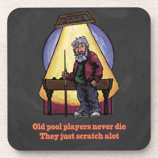 Old Pool Player Untersetzer (Vorderseite)