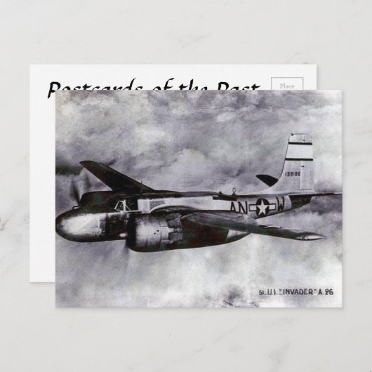 Old Postcard - A Douglas A-26 Invader Postkarte (Vorne/Hinten)