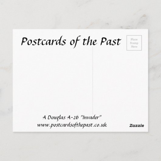 Old Postcard - A Douglas A-26 Invader Postkarte (Rückseite)