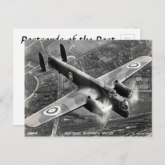 Old Postcard - Armstrong Whitworth "Whitley" Postkarte (Vorne/Hinten)