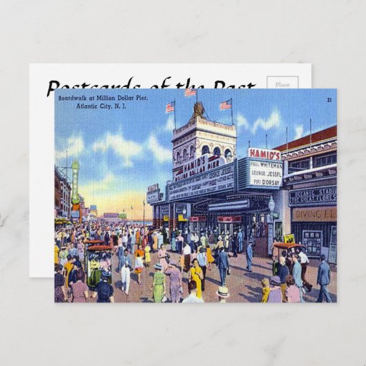 Old Postcard - Atlantic City, New Jersey, USA Postkarte (Vorne/Hinten)