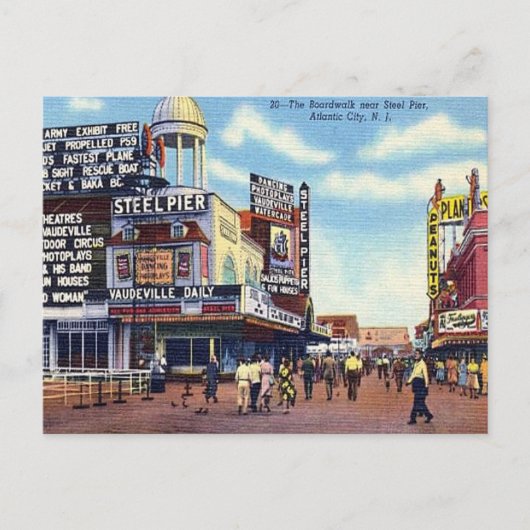Old Postcard - Atlantic City, New Jersey, USA Postkarte (Vorderseite)