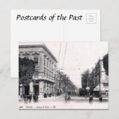 Old Postcard - Avenue de Paris, Tunis Postkarte (Vorne/Hinten)