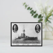 Old Postcard - Battleship HMS Ajax Postkarte (Stehend Vorderseite)