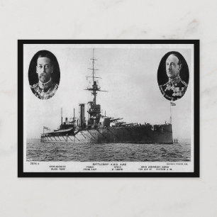 Old Postcard - Battleship HMS Ajax Postkarte