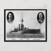 Old Postcard - Battleship HMS Ajax Postkarte (Vorderseite)